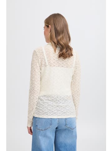 ICHI Hemd langarm IXLACEY Slim fit in Cloud Dancer