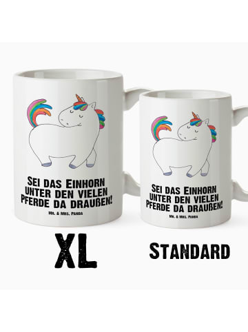Mr. & Mrs. Panda Kaffeebecher Einhorn Stolzieren mit Spruch in Weiß