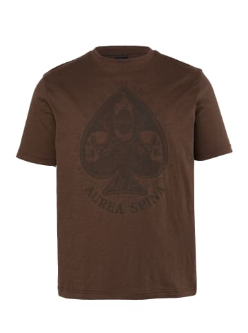 JP1880 Kurzarm T-Shirt in dunkle schokolade