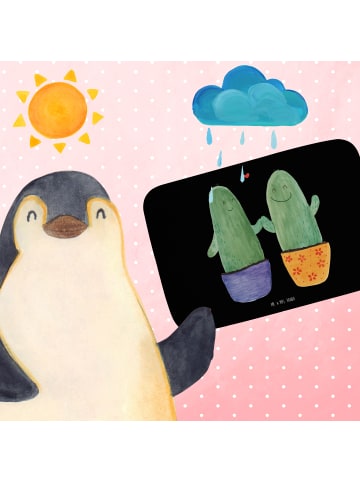 Mr. & Mrs. Panda Badematte Kaktus Liebe ohne Spruch in Schwarz