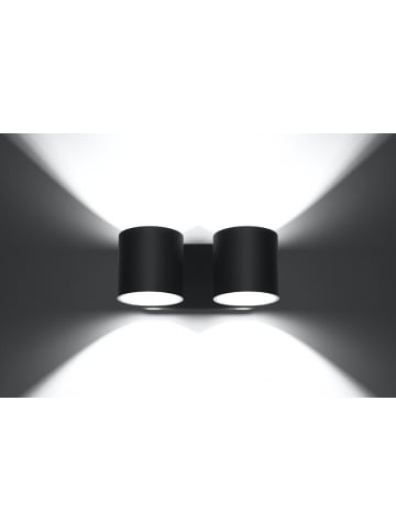 Nice Lamps Wandleuchte RODA 2 in Schwarz (H)10cm (L)26cm