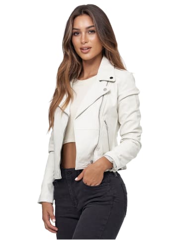 Tazzio Lederjacke "F507" - in Weiß