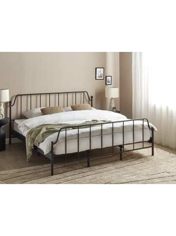 Beliani 2-tlg Doppelbett MAURESSAC in Schwarz