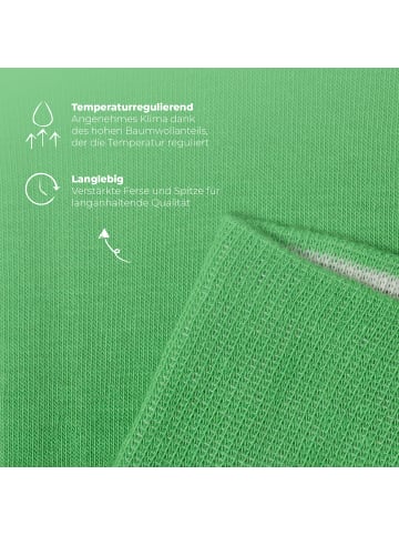 von Jungfeld Classic Socken Signature Innenbund in Grasgrün