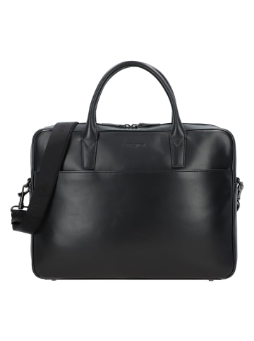 Lancaster Capital Aktentasche Leder 38 cm Laptopfach in noir