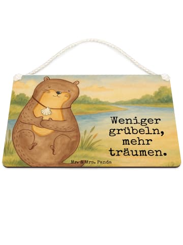 Mr. & Mrs. Panda Deko Schild Otter Muschel Design mit Spruch in Weiß