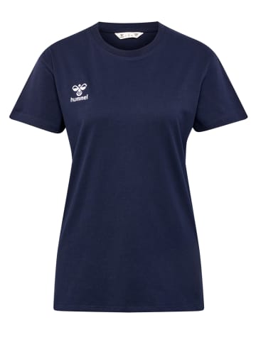 Hummel T-Shirt Rundhalsausschnitt gesticktes Logo Regular fit in Blau
