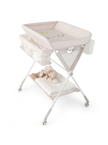 COSTWAY 3 in 1 Wickeltisch klappbar in Beige