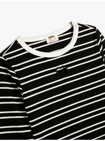 KOTON Bluse in Schwarz Gestreift