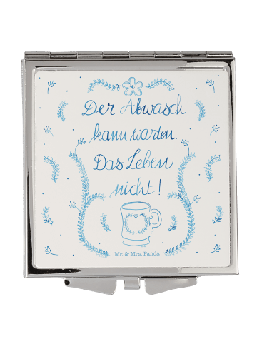 Mr. & Mrs. Panda Schminkspiegel Der Abwasch kann warten mit Spruch in Bunt