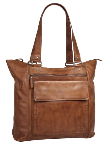 SPIKES & SPARROW Shopper echt Leder in cognac