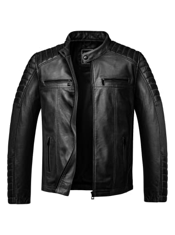 Amaci&Sons Lederjacke Ventura in Schwarz