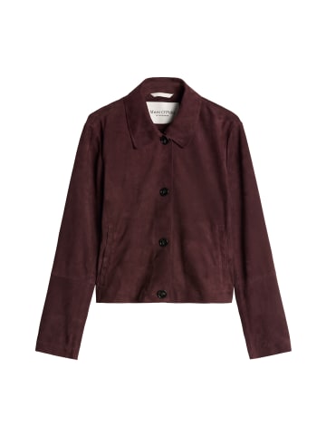 Marc O'Polo Velourslederjacke fitted in Black Cherry