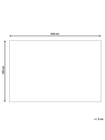 Beliani Kurzflor SALVORI in Beige - (W) 160 x (L) 230 cm