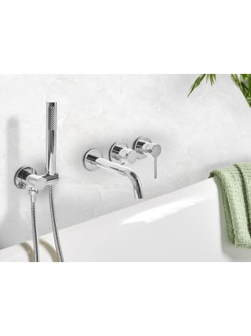 Beliani Wannenarmaturen JAVIRA in Silber - (W) 31 x (H) 164 x (L) 21 cm
