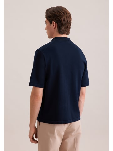 Seidensticker Strick Resort Hemd Regular in Dunkelblau