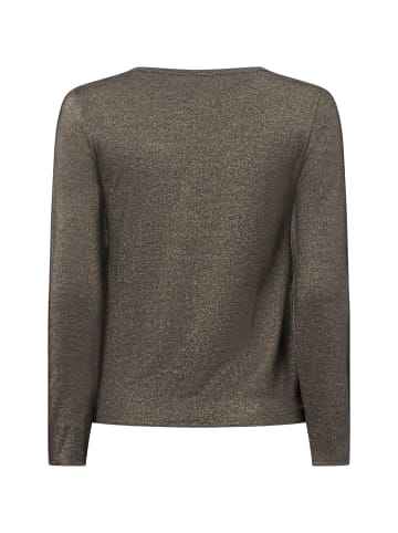 Marie Lund Langarmshirt mit Rundhalsausschnitt in gold