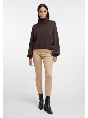VINAJA Women Strick Rollkragenpullover in Braun