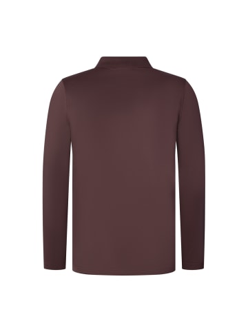 Karl Lagerfeld Langarm-Poloshirt 745007 in dunkelbraun