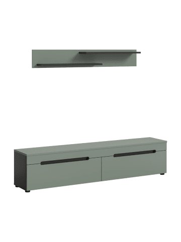 ebuy24 TV Tisch Canu (2-teilig) Staubgrün 170 x 33 cm