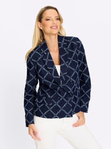 Heine Blazer in jeansblau-dunkelblau-gemustert