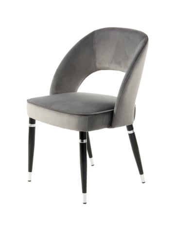 Kayoom 2tlg. Set Stuhl Letisha in Grau / Silber