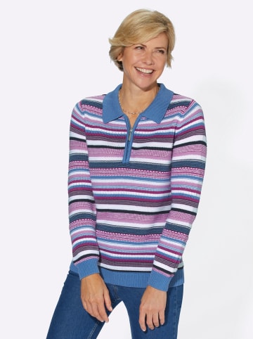 WITT WEIDEN Langarm-Pullover in kornblume-erika-geringelt