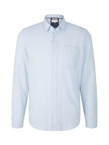 Tom Tailor Langarmhemd in light blue white structure