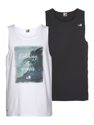 OCEAN SPORTSWEAR Tanktop in schwarz, weiß-bedruckt-bedruckt