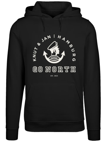 F4NT4STIC Hoodie Go North Logo in schwarz