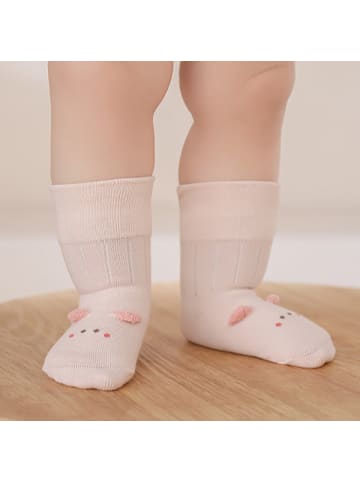 MUNADUNA 5er-Set Baby-Socken mit Cartoon-Weitbund