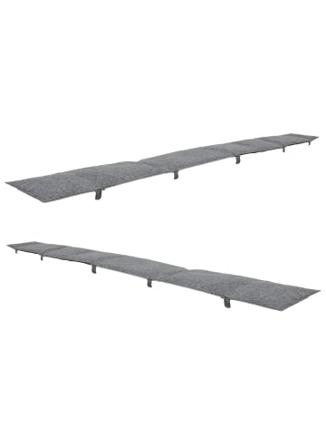 DuneDesign 2er Set Bierbankauflage Filz 220x25cm - 1cm Sitzkissen Wendbar Garten Festzelt