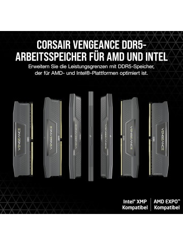 Corsair VENGEANCE DDR5 RAM 32GB 2x16GB Arbeitsspeicher (CMK32GX5M2E6000Z36)
