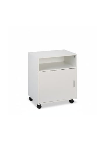 Rollcontainer in Weiß - (B)48 x (H)57 x (T)34 cm
