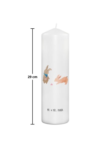 Mr. & Mrs. Panda Kerze Hasen Muschel ohne Spruch in Weiß