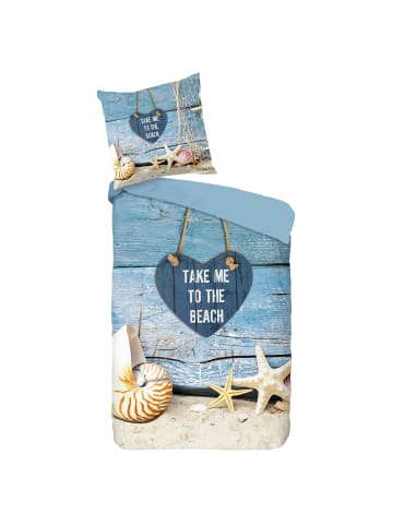 termana Traum&Trend Bettwäsche-Set "Strand / Beach" in Blau