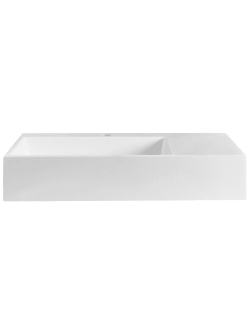 Beliani Waschbecken CUSCO in Weiß - (W) 75 x (H) 15 x (L) 43 cm