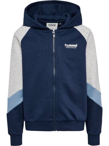 Hummel Kinder Trainingsjacke "Loose Blocked Zip Hoodie" in Blau