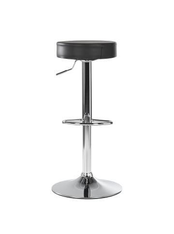 home24 Barhocker Vincent in Schwarz / Chrom