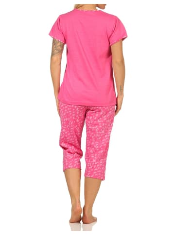 NORMANN kurzarm Capri Schlafanzug und langer Caprihose - 66882 in pink