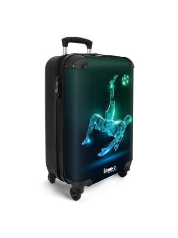 NoBoringSuitCases Suitcase, Handgepäck, Koffer, Trolley, Reisekoffer Fußballer-Neon-Design