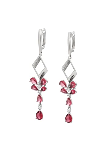 faina Women Dangle Earrings in Silver Rose Pink