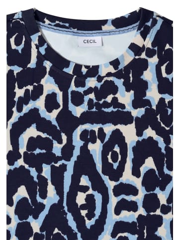 Cecil Cupro Touch Print-Shirt in Blau