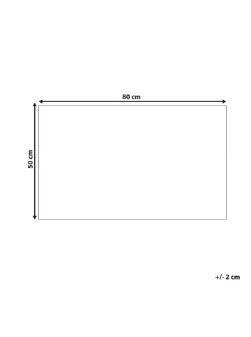 Beliani Fußmatte TANALIAN in Bunt - (W) 50 x (L) 80 cm