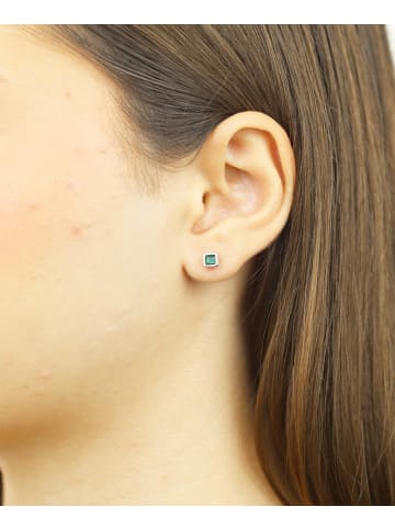 Diamant L'éternel Ohrringe aus 375 Weißgold mit Smaragd