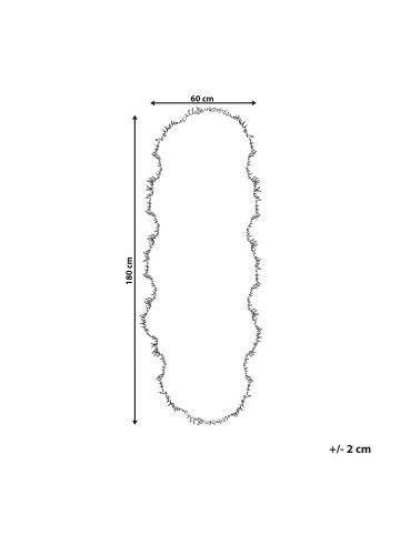Beliani Schaffell MAMUNGARI in Rosa - (W) 60 x (H) 6 x (L) 180 cm