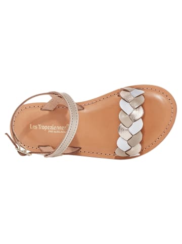 Les Tropéziennes par M Belarbi Flache Ledersandalen für Kinder „Bonbon“ Beige