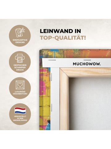 MuchoWow Leinwand bilder Bunte Schimpanse (BxH)