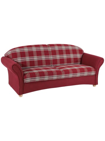 58 aufm Kessel SOFA Landhaus 2,5-Sitzer Kama Bezug Flachgewebe Rot karriert