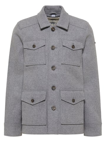 DreiMaster Herren Übergangsjacke Aus Wollgemisch in Grau Melange